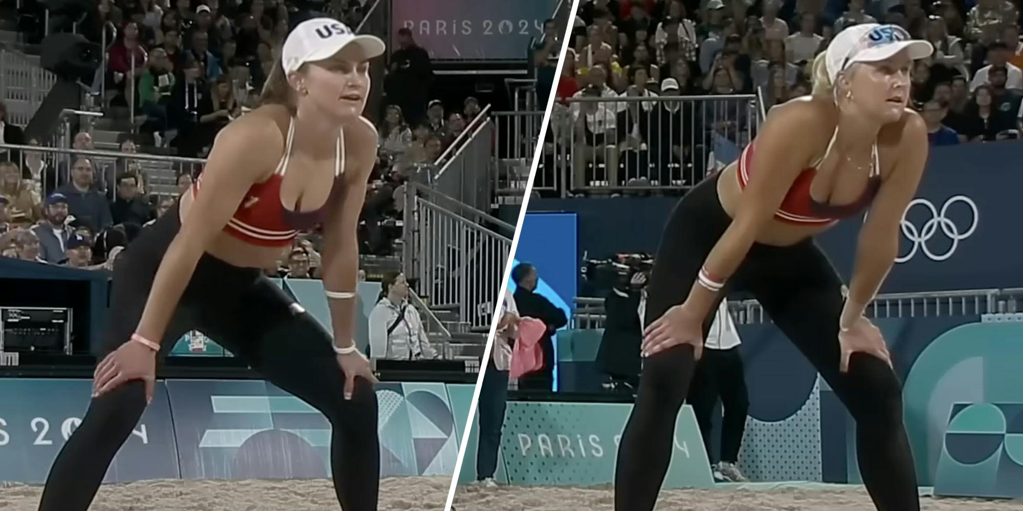 Dudes are melting down over U.S. Olympic beach volleyball women wearing leggings instead of bikini bottom