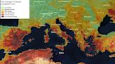 'High to extreme risk of wildfire' across most of southern Europe