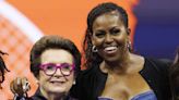 Michelle Obama Honors Billie Jean King During Surprise Speech at US Open: 'Speak Out and Fight'