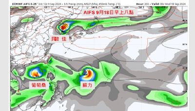 殺出程咬金！中秋恐三颱共舞 氣象專家揭對台影響