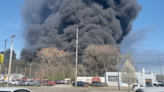 A blaze is still raging at an Indiana recycling plant that was a known fire hazard