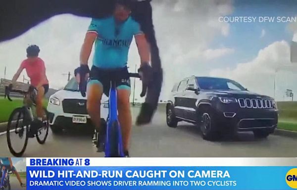 SUV slams into bicyclists in crash caught on video, police say