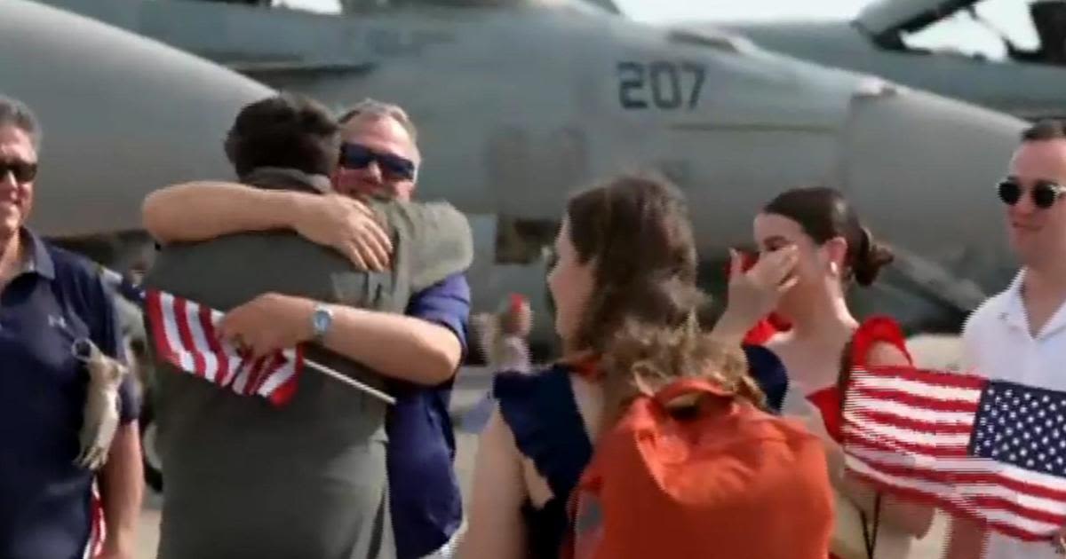 Navy fighter pilots, sailors return home after months countering intense Houthi attacks