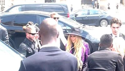 RAW VIDEO: Avril Lavigne arrives at the Elie Saab show during Paris Fashion Week