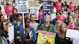 Protests in UK after overturning of Roe v Wade abortion rights