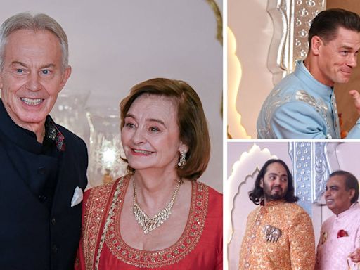 Former PMs Tony Blair and Boris Johnson and wrestling star John Cena among guests at lavish wedding of Asia's richest man