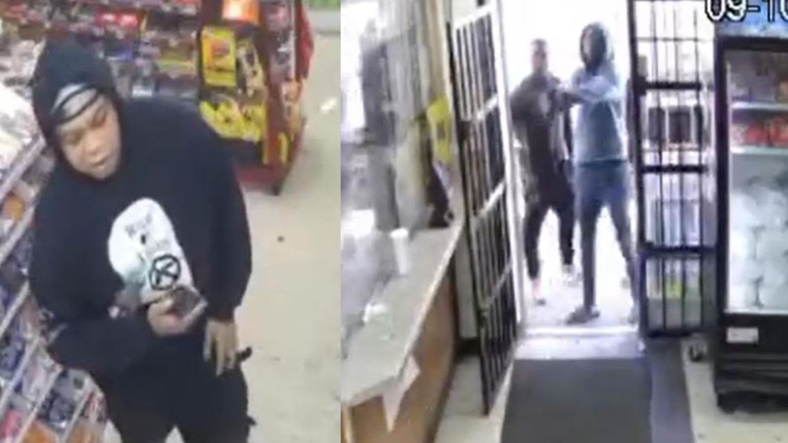 Video: Suspects wanted after shooting at each other in corner store in Memphis