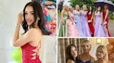 Teenage actress shares glamorous images of high school prom