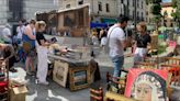 Videos: cómo fue la visita de Fabiola Yañez al Mercado del Rastro de Madrid