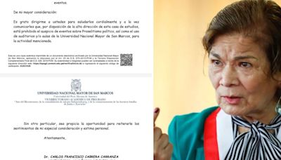 Estudiantes de San Marcos denuncian censura de rectora Jeri Ramón por cancelar eventos críticos al gobierno