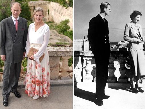 Duke and Duchess of Edinburgh return to Queen Elizabeth II's Malta villa, where she lived 70 years ago