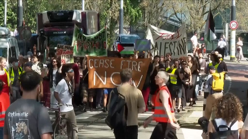 WATCH: Universities of Turin and Amsterdam join Pro-Palestinian demonstrations