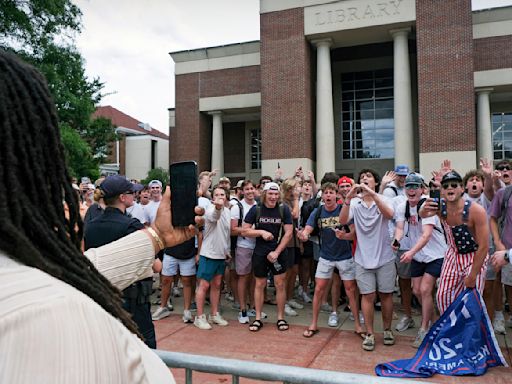 Ole Miss fraternity expels member who appeared to make ape-like sounds toward Black protester