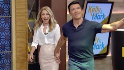 Kelly Ripa Re-Wears Skirt from 20 Years Ago on “Live”: 'We Wedged Me Into It'