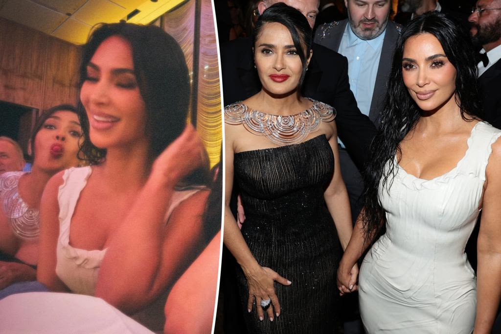 Salma Hayek hilariously photobombs Kim Kardashian’s NYFW selfie