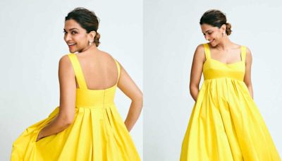 Deepika Padukone beams with happiness as 82°E arrives at Tira; flaunts baby bump in yellow gown