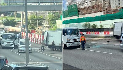 元朗朗天路3車相撞釀2傷 往天水圍交通繁忙