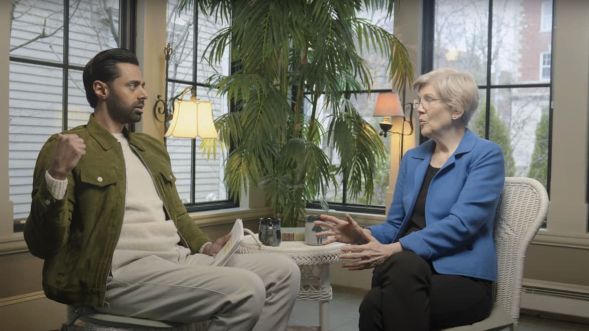 Hasan Minhaj Returns in New Talk Show Grilling Warren on Biden’s Age