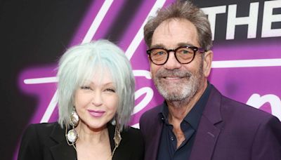 Huey Lewis and Cyndi Lauper Have 'We Are the World' Reunion at Bash for His New Broadway Musical