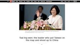 CNN報導 蔡總統：讓臺灣登上世界並挺身對抗中國的領袖