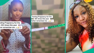 "Remember me": Lady sad as 8th pregnancy test turns out negative, video trends