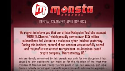 MONSTA BEKERJASAMA DENGAN GOOGLE, YOUTUBE UNTUK PULIH AKAUN KENA GODAM