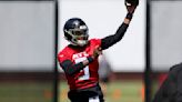 Atlanta Falcons quarterback Michael Penix Jr. during the team's rookie minicamp at the Atlanta Falcons Training Camp on Friday, May 10, 2024, in Flowery Branch...