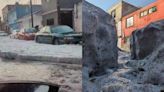 ¡Insólito! Lluvia y granizada extrema causan ríos de hielo en Puebla