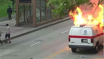 Three years for man who helped set CTA van on fire during 2020 riots