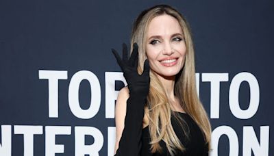 Angelina Jolie Is Exquisite in a Black Gown With Opera Gloves at the Toronto Film Festival