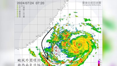 「凱米」颱風尾超長！驚人回波圖曝光 鄭明典示警：類似莫拉克