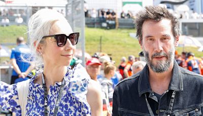 Keanu Reeves seen with gray beard as actor attends Moto GP