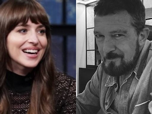 Antonio Banderas y Dakota Johnson se reencuentran así fue tierno momento