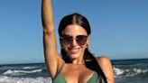Evangelina Anderson causó sensación desde Marbella: microbikini triángulo y bodychain