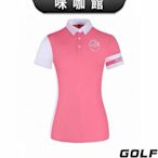 新款malbon高爾夫上衣女Polo衫 短袖GOLF純色透氣修身顯瘦女款T恤