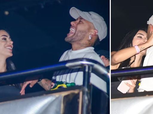 Reataram? Neymar e Bruna Biancardi são flagrados aos beijos em show de Thiaguinho