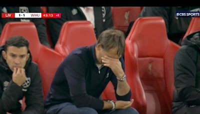 ‘I can't play in this match, for sure’ – Julen Lopetegui laughs at himself as injury puts him on crutches