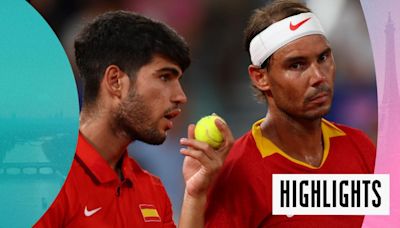 Paris 2022 Olympics tennis video highlights: Rafael Nadal and Carlos Alcaraz knocked out of men's doubles