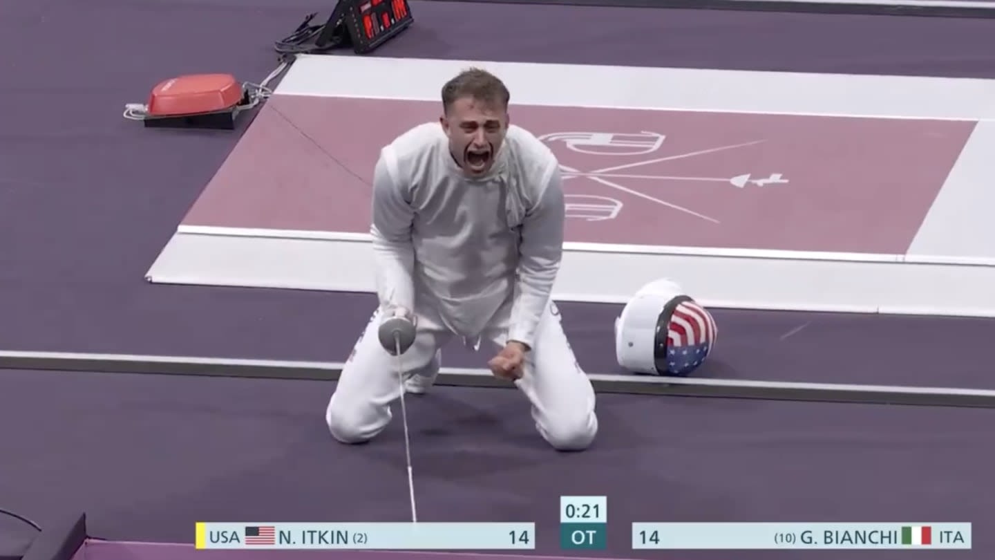 American Fencer Nick Itkin Gets Two Intense Celebrations Thanks to Judge’s Review