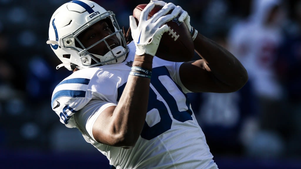 Colts TE Jelani Woods participating in OTAs after missing 2023 season