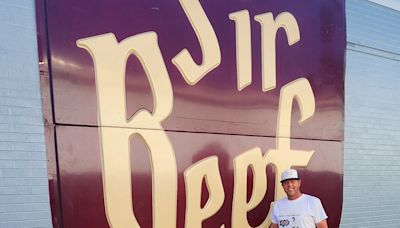 East side pizza shop proudly displays old Sir Beef sign with other Evansville memorabilia