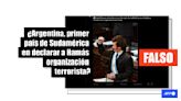 El primer país sudamericano en declarar a Hamás organización terrorista fue Paraguay, no Argentina