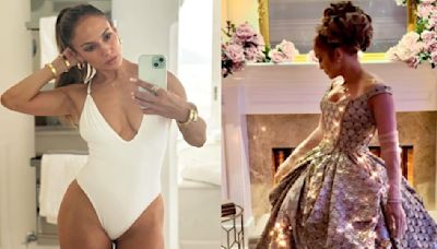 Jennifer Lopez celebrates her birthday with a Bridgerton-themed party, donning a corset and skirt designed by Manish Malhotra