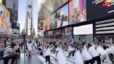 WATCH Yoga At Times Square: India's Consulate General Celebrates International Yoga Day