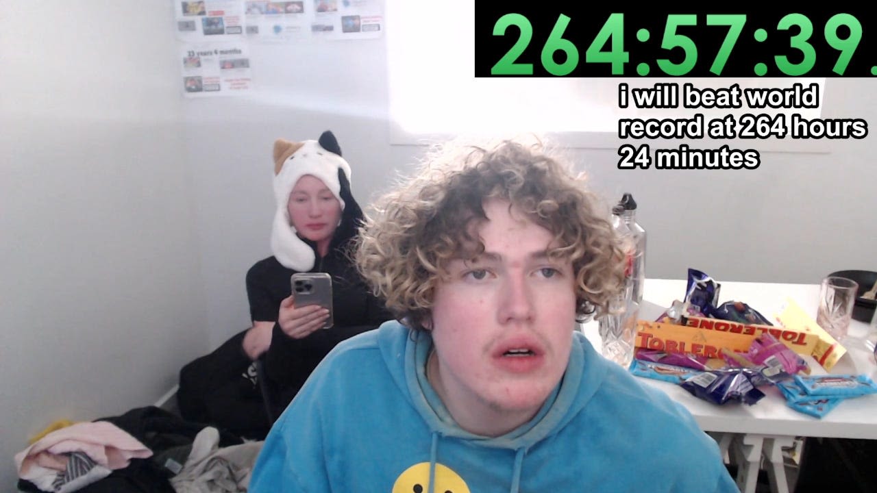 Streamer stayed awake for 12 days straight to break a world record that doesn't exist