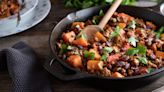 Canned Beans And Sweet Potatoes Make A Colorful Hash