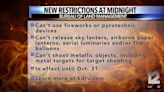 New fire restrictions in place at midnight
