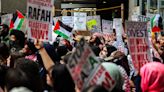 Pro-Palestinian protesters gather outside Met Gala in Manhattan