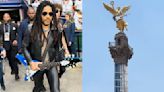 Lenny Kravitz le 'cuelga' una guitarra al Ángel de la Independencia y así reaccionan en México