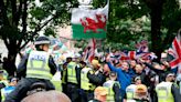 Thousands gather in Glasgow as anti-racism and pro-UK protesters separated